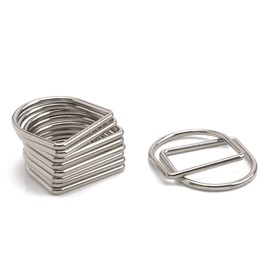 Trimming Shop Welded Metal D Ring Buckles, Durable Fastener Buckles Adjusting Loop Clasp for Webbing Strap, Purse, Pet Collars, Handbag Strap, DIY Craft Projects