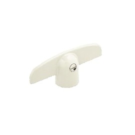 CRL White T-Crank Window Handle for Peachtree With 9/32" Spline by CR Laurence
