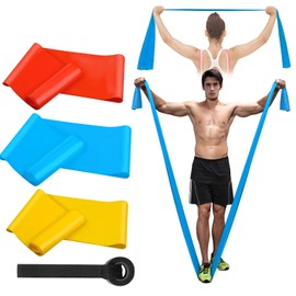 WRei Fitness Band, Exercise Band, Loop Band, Training Tube, Yoga Band, Resistance Band, Set of 3 Different Color Strengths, For Yoga, For Dieting, Fitness Tube, Muscle Training, Butt Training, Leg Training, Unisex, TPE Natural Rubber, Storage Bag Include