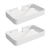 Z metnal Small Glass Bathroom Shelves, White Bathroom Floating Shelf,