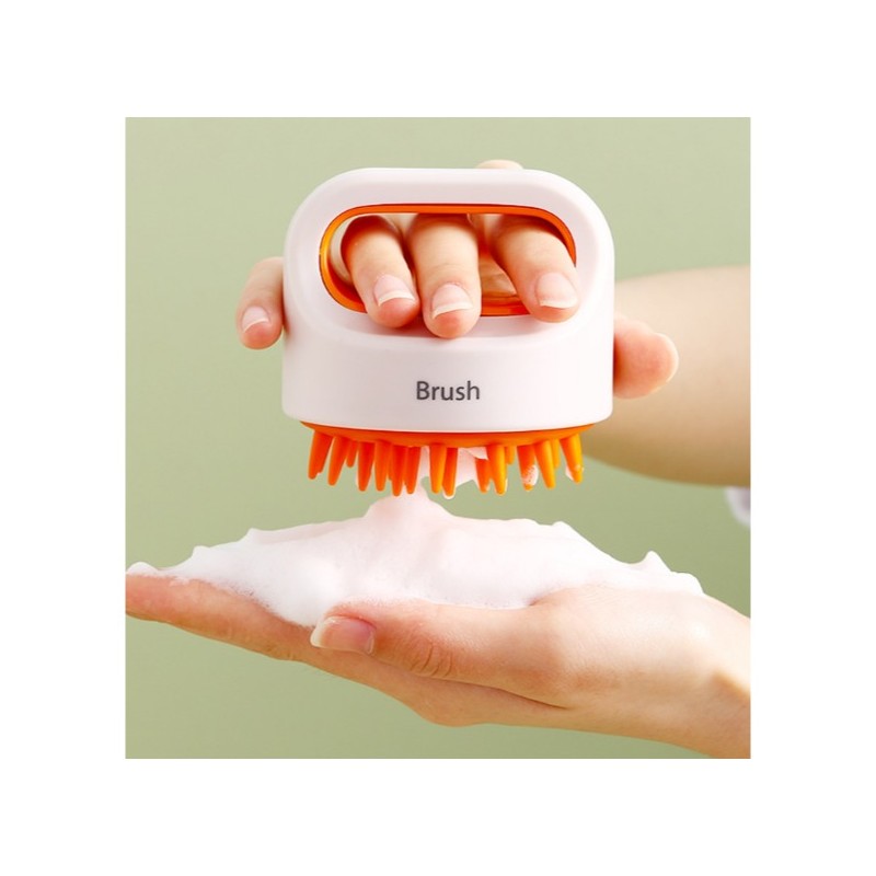 바코젤 헤어 샴푸 브러쉬 두피 마사지, 오렌지, 1개 Bacogel Hair