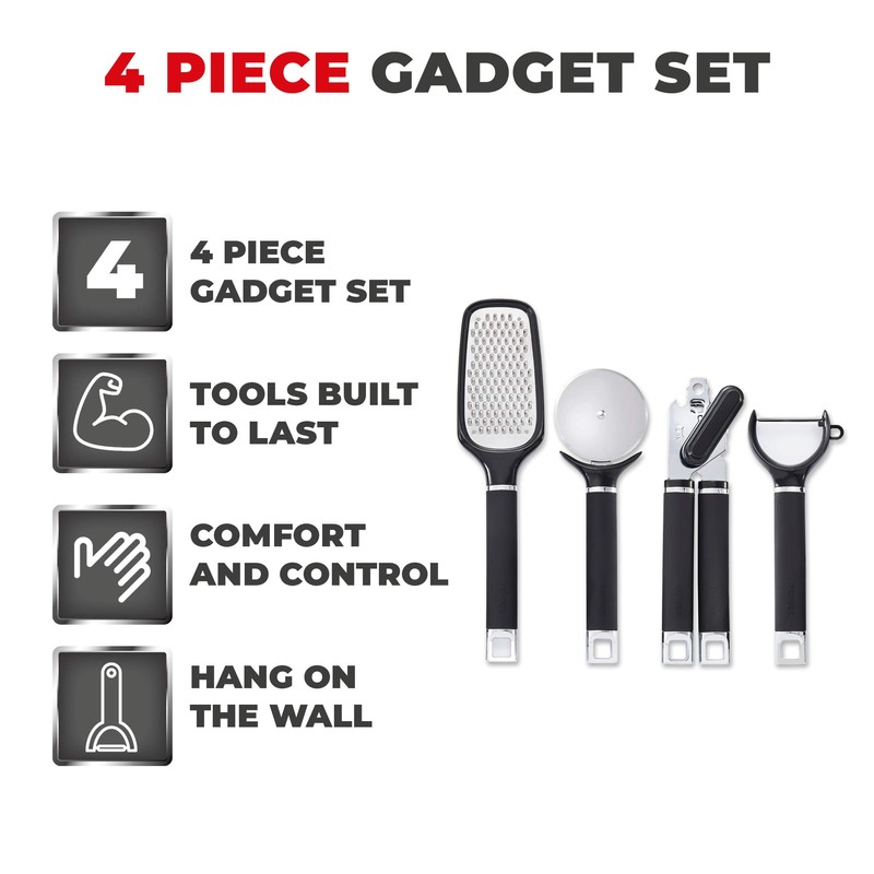 Tower T832151 Precision 4 Piece Stainless Steel Gadget Set with