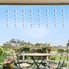 8 Pack Silver Spiral Bird Repellent Reflective Scare Rods, Hanging