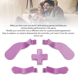 Yoidesu 5 Pcs Controller Paddle and D Pad, Stainless Steel Replacement for Elite Series 2 Core Controllers, Better Touch Feel, Multiple Style Configurations for Gamers (Light)