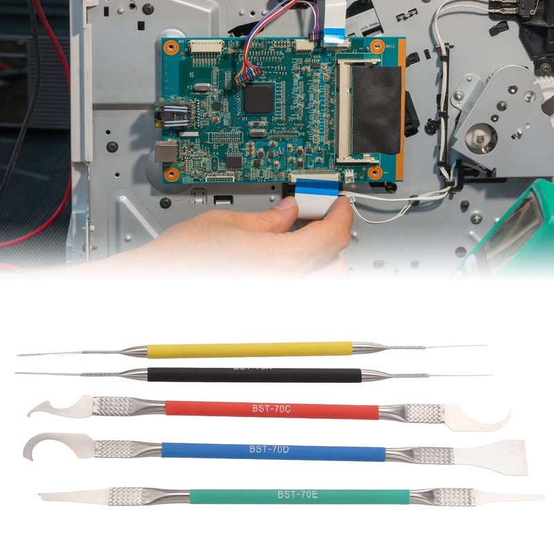 Electronic Opening Repair Spudger Kit, 5 in 1 Metal Pry