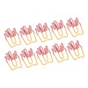 100Pcs Paper Clips Cute French Fries Shape Electroplating Process Lightweight