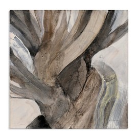 Stupell Industries Twisted Driftwood Abstract Tree Bark Brown Neutral, Design by Albena Hristova Canvas Wall Art, 24x24