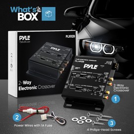 Pyle Electronic Crossover Network - Independent High-Pass/Low-Pass Output Level Controls, Power on LED Indicator, Special and Better Crossover Slope Design (PLXR2B)