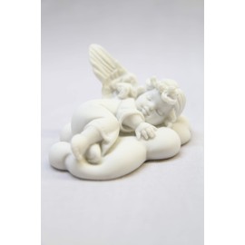 Cute Little Baby Angel Sleeping on The Clouds Statue Sculpture Figurine Figure Vittoria Collection Made in Italy