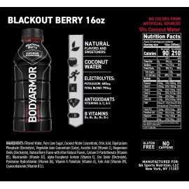 BODYARMOR Sports Drink Sports Beverage, Blackout Berry, Coconut Water Hydration,