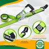 Car Tie Down Straps for Trailers with J Hooks (4PK)