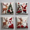 Christmas Throw Pillow Covers for Holiday Home Décor – 4-Piece