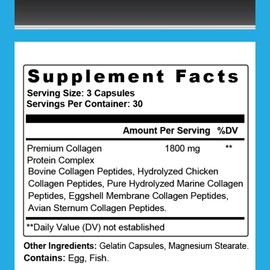 Staver Health Multi Collagen Complex Types I, II, III, V, X, 90 Capsules