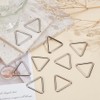 DELORIGIN 20Pcs Metal Triangle Rings Silver Alloy Linking Rings, Seamless