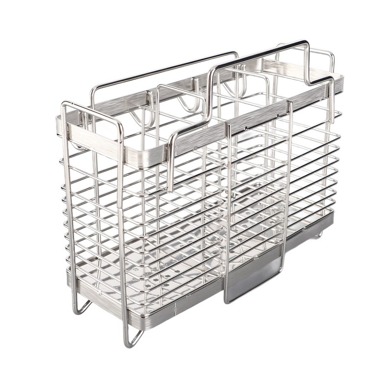 Wall Mounted Chopsticks Cage Stainless Steel Multifunctional Utensil Drying Rack