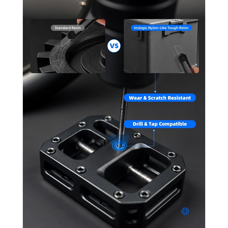 Inslogic Nylon-Like Tough 3D Printer Resin, High Impact Resistance &