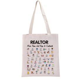 G2TUP Funny Realtor Gift Realtor Quote Tote Bag Real Estate Handbag Real Estate Agent Office Gift Salesman Agent Closing Gift (Realtor Quote HB)