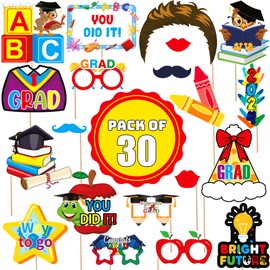 KatchOn, Kindergarten Graduation Photo Booth Props 2024 - Pack of 30, Preschool Graduation Photo Props | Graduation Picture Props | Graduation Props, Kindergarten Graduation Decorations Class of 2024