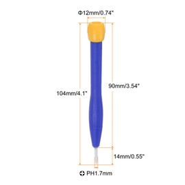 sourcing map Plastic Screwdriver PH0.17 Phillips Head Screwdriver Ceramic Repair Hand Tool with Rotatable Cover for High Frequency Maintenance Circuit Adjustment
