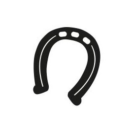 Stemplino® Mini Stamp – Horseshoe Design – 12 mm Diameter – Wooden Stamp Children's Stamp Bullet Journal Stamp Lucky Charm Lucky Charm