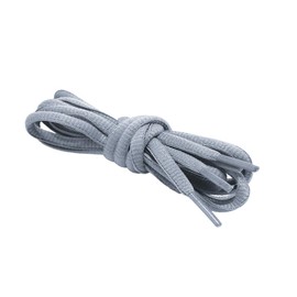 Curtual Oval Shoelaces Half Round 1/4" Shoe Laces for Athletic Shoelaces [2 Pairs] 8 Colors 8 Different Lengths, Gray, 54" inches (137 cm)