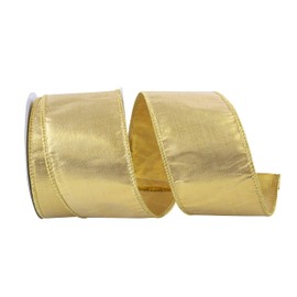 Reliant Ribbon Lame Luxury Wired Edge Ribbon, 2-1/2 Inch X 10 Yards, Gold