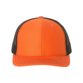 Richardson Snapback Trucker Cap Adjustable Orange/ Black