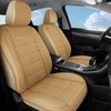 crossmiles Faux Leather Car Seat Cover Quilting Foam Cover Sets，Universal