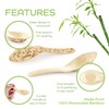 BambooMN 5.1" Premium Bamboo Leaf Chinese Soup Spoons, All Natural