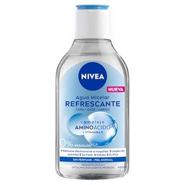 NIVEA Agua Micelar para Piel Normal(400 ml) - Fórmula Vegana con Complejo Aminoácido, Remueve Maquillaje a Prueba de Agua, Limpia y Refresca la Piel - Ideal para Todo Tipo de Piel