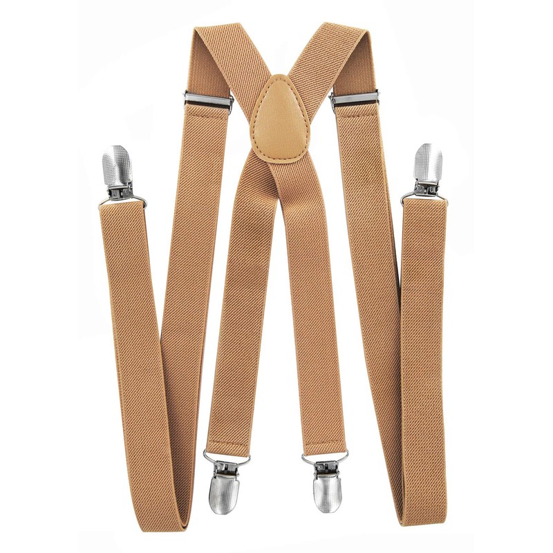 axy Men's Braces with Bow Tie - 4 Strong Clips