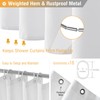 BTTN Extra Wide Shower Curtain 108x72 inches - Linen Textured