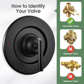 Shower Valve Handle for Moen T2901BL Gibson Shower Trim Kit,Matte Black