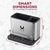 Home Vista Kitchen Sink Caddy with Removable Drip-Steel Sink Tidy