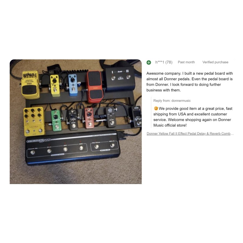 Donner Harmonic Square Octave Effects Pedal Pitch Shifter 7Shift Type