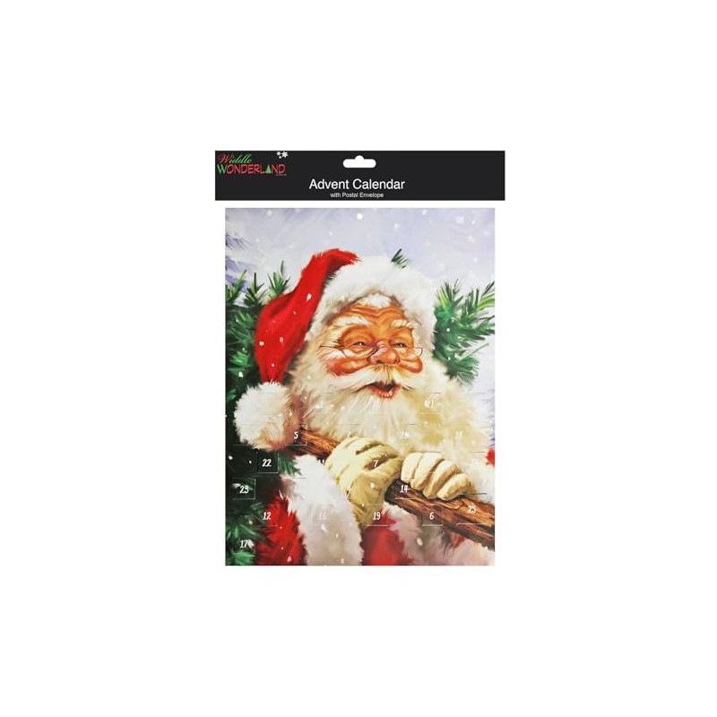 Paper Christmas Advent Calendar - 24 Windows - Santa Tree