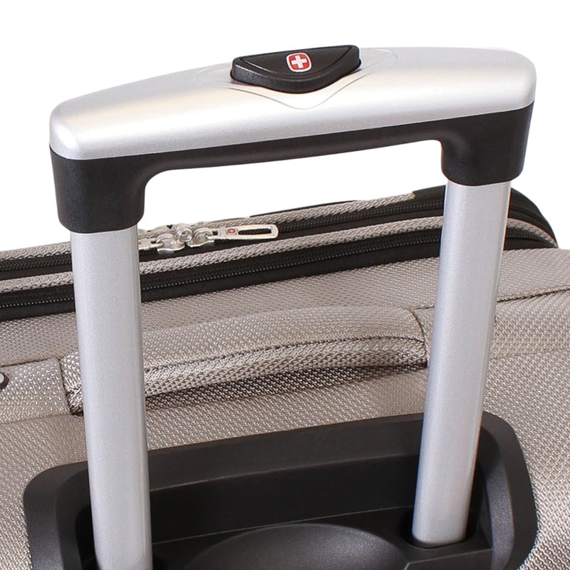 SwissGear Sion Softside Expandable Luggage – Medium Checked Suitcase with