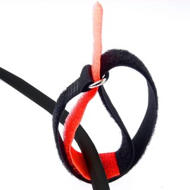 Infitronic PRO Velcro Cable Ties with Labelling Field and Metal Eyelet 16 mm x 160 mm (Red)