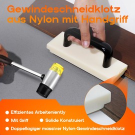 Vinyl Flooring Block, 200 mm Nylon Hammer Wood Laminate, Laminate Flooring Click System with Handle, Vinyl Flooring Block, Laminate Flooring Tool, Vinyl Laminate Installation Tools (Only 200 mm Bump