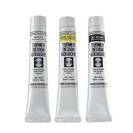 Turner Colour Works Watercolor Paint Set - Design Gouache Premier Opaque Watercolor Paint - 25 ml Tubes - Set of 12 Assorted Colors