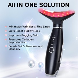LATME Facial Massager,Neck Face Massager Tool,3 Mode Massage with Heat,Portable Beauty Instrument for Skin Care Women Gift