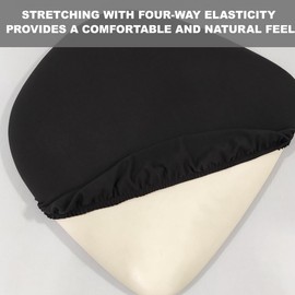 UEAVOID Chair Cover Stretch Jacquard Non-Slip Anti-Dust Seat Covers Seat Cushion for Office Restaurant Wedding Kitchen Decoration Protection (Black)
