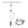 Suspension Cables Kit,Zliger 16 PCS Lamp Holder Suspension Cables Kit