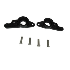 Black Passenger Floorboard Swing Arm Mounts Brackets Harley FLH Touring 84-17