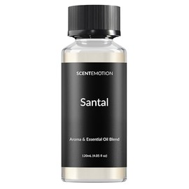 SCENTEMOTION Santal - Aceites esenciales para difusor | Aceite de fragancia de aromaterapia con notas de sándalo, almizcle y papiro | Aceite aromático de lujo | 4.05 onzas líquidas