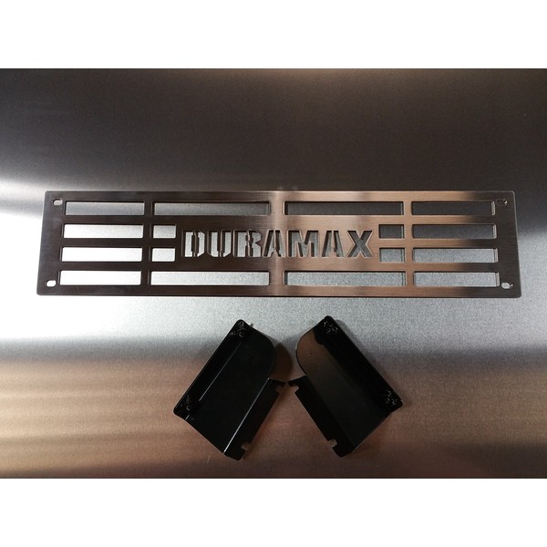 Mountains2Metal "Duramax Brushed Stainless Steel Bumper Grille Insert Compatible with 2015-2019 Chevy Silverado 2500 3500 HD M2M #400-60-3