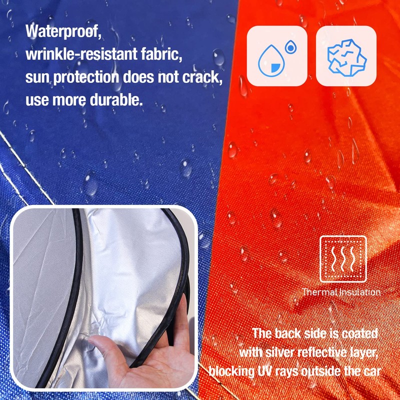 Car Windshield Sun Shade Blocks UV Rays Sun Visor Protector,