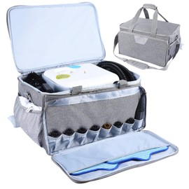 YUMTIM Carry Bag Compatible with Dupray Neat Steam Cleaner, Dupray Neat Steamer for Floors Storage Organizer Adjustable Steam Cleaner Storage Bag with Extra Pockets, Grey