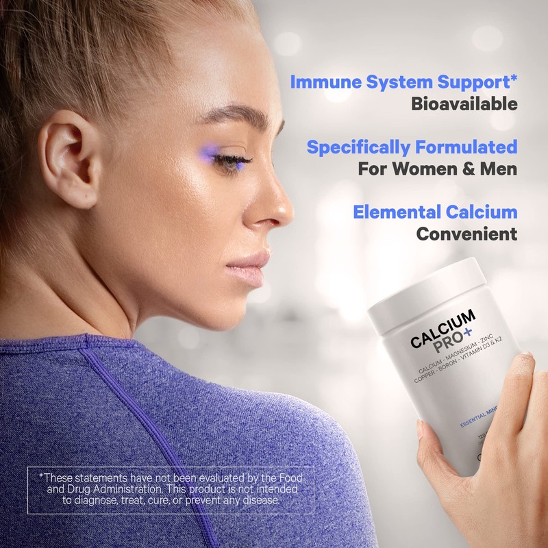 Codeage Calcium 500mg Supplement + Magnesium Zinc Copper Boron -