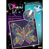 MAMMUT 8181526 - Diamond Art Bastelset, Schmetterling, Komplettset mit Styropor-Unterlage, Bildvorlage, Strass-Steinchen, Stift und weiterem Zubehör, Kreativset für Kinder ab 8 Jahre